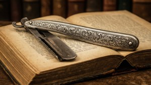 Vintage Engraved Razor