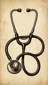 Vintage Engraved Stethoscope