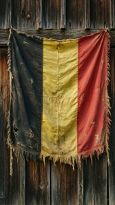 Vintage Faded Flag on Barn