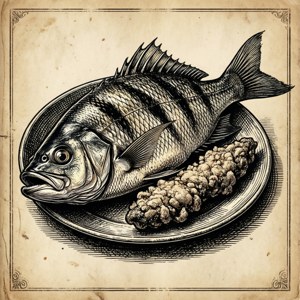 Vintage Fish Fry Illustration