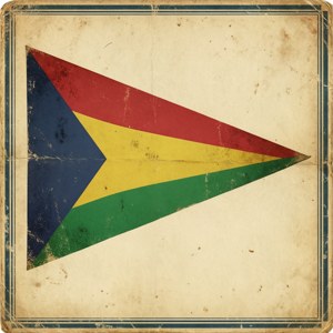 Vintage Flag Postcard