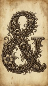 Vintage Floral Ampersand
