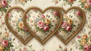 Vintage Floral Hearts