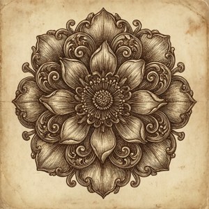 Vintage Floral Ornament