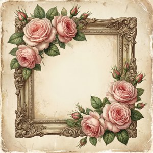 Vintage Floral Pastel Frame