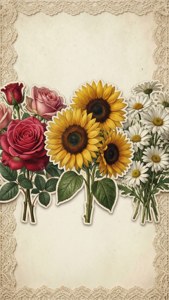 Vintage Floral Stickers
