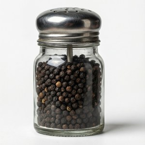Vintage Glass Pepper Shaker