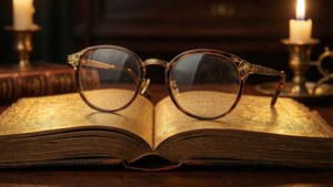 Vintage Glasses and Book