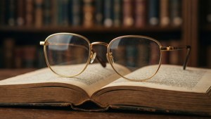 Vintage Glasses on Book
