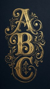 Vintage Gold ABC
