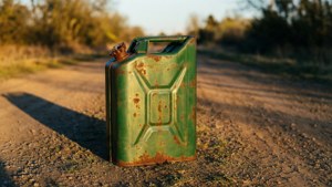 Vintage Green Can at Dusk