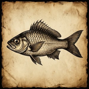 Vintage Hand-Drawn Ichthys
