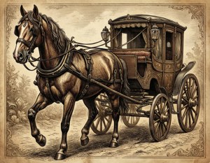 Vintage Harnessed Horse