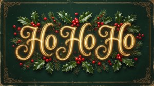 Vintage Holly Ho Ho Ho