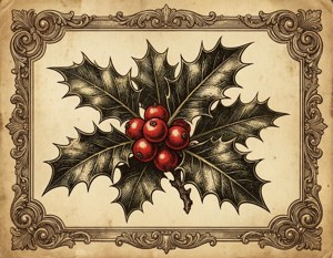 Vintage Holly Illustration