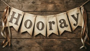 Vintage Hooray Banner