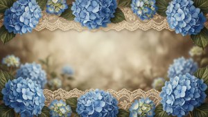 Vintage Hydrangea Lace Border