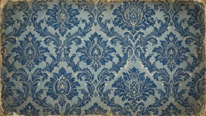 Vintage Indigo Damask
