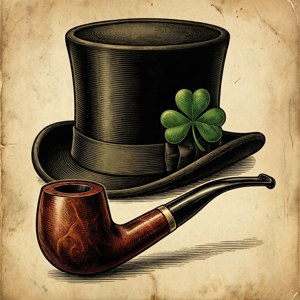 Vintage Irish Pipe and Hat