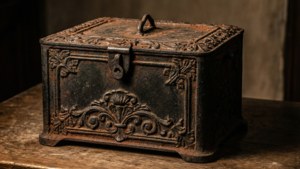 Vintage Iron Ballot Box