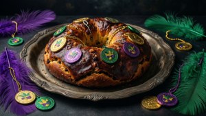 Vintage King Cake Still Life