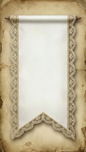 Vintage Lace White Banner