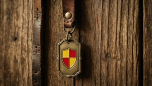 Vintage Leather Security Badge