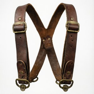 Vintage Leather Suspenders