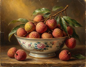 Vintage Litchi Still Life