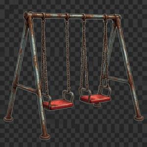Vintage Metal Swing Set PNG