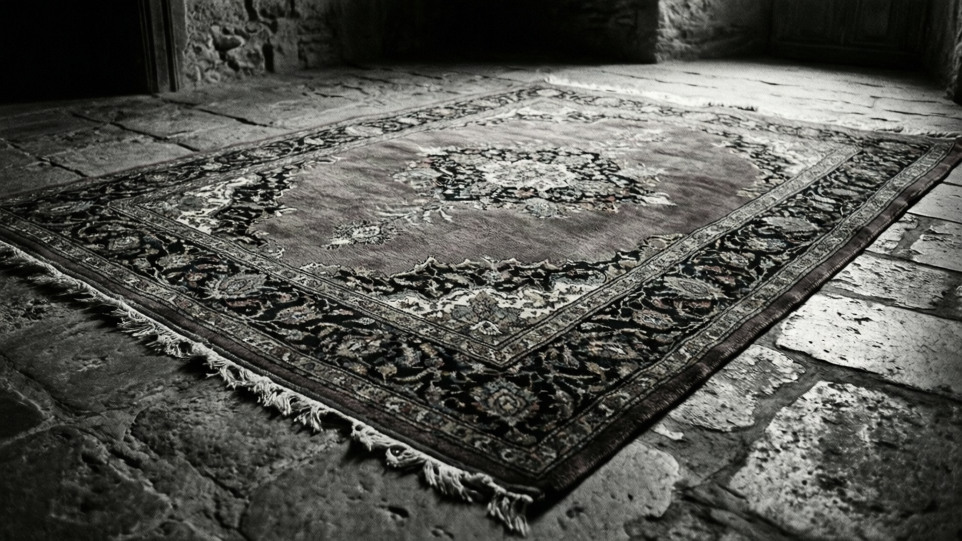 Vintage Monochrome Carpet by Wallpapers.art Studio