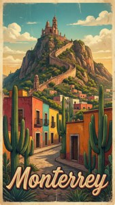 Vintage Monterrey Poster