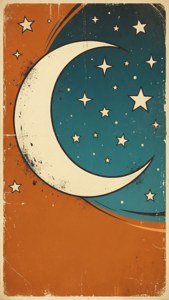 Vintage Moon Poster