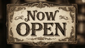 Vintage Now Open Sign