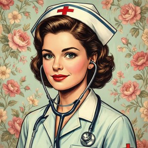 Vintage Nurse Illustration