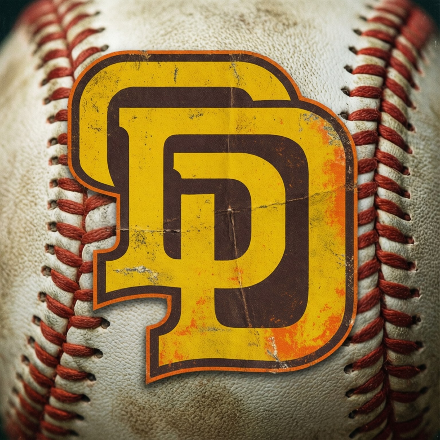 Vintage Padres Logo by Wallpapers.art Studio