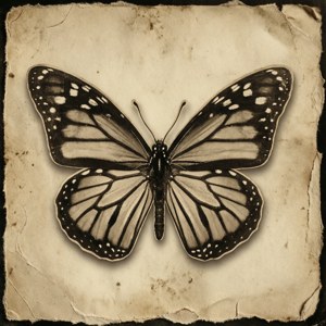 Vintage Paper Butterfly