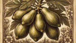 Vintage Pawpaw Illustration