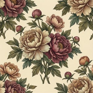 Vintage Peony Pattern