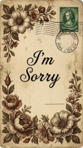 Vintage Postcard Apology
