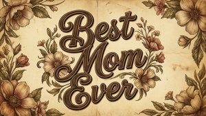 Vintage Postcard Best Mom