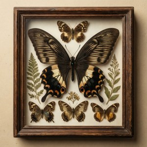 Vintage Pressed Butterflies