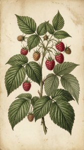 Vintage Raspberry Print