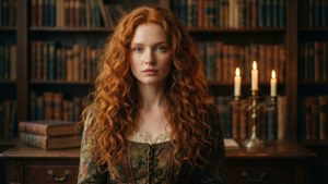 Vintage Red Curls Library