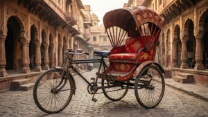 Vintage Red Rickshaw