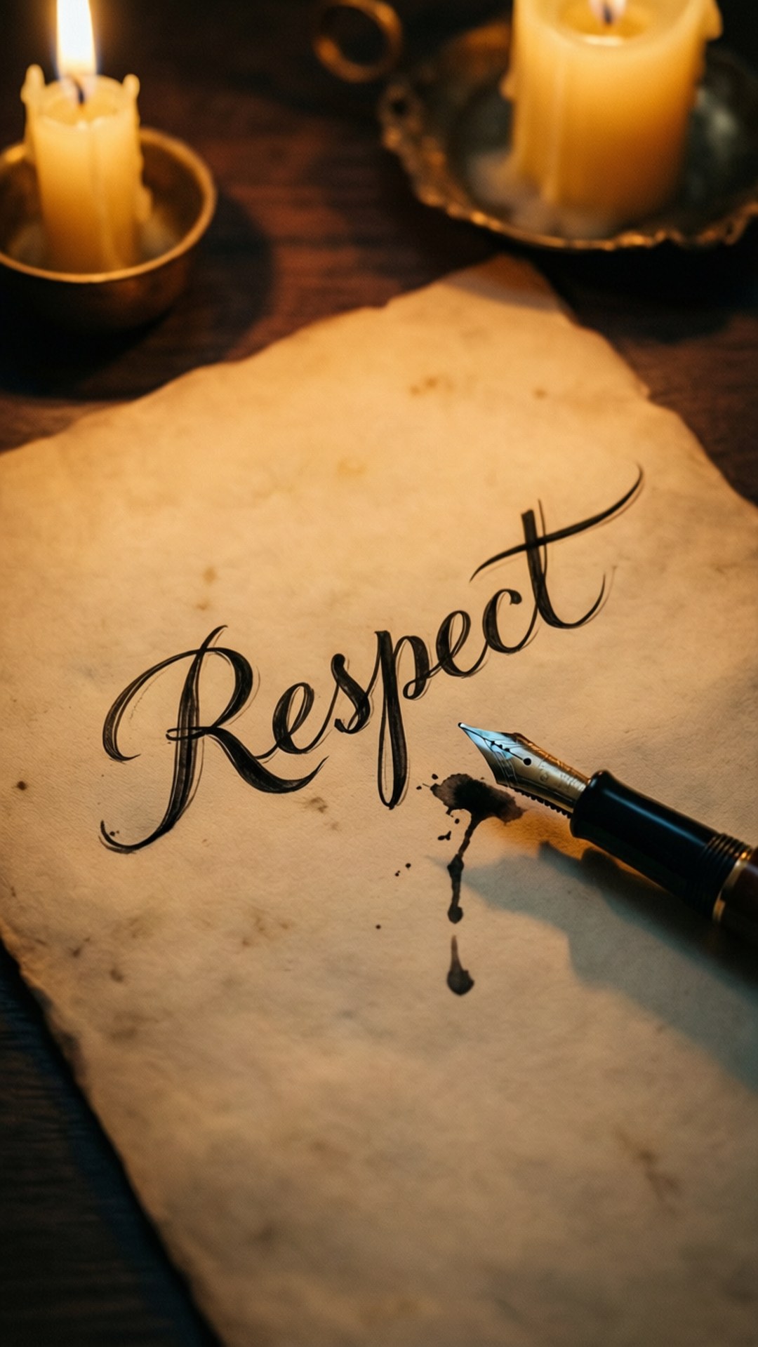 Vintage Respect Calligraphy by Wallpapers.art Studio