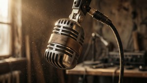 Vintage Ribbon Mic Close-Up