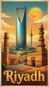 Vintage Riyadh Poster