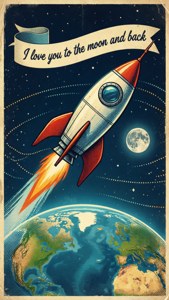 Vintage Rocket Poster