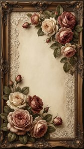 Vintage Rose Frame